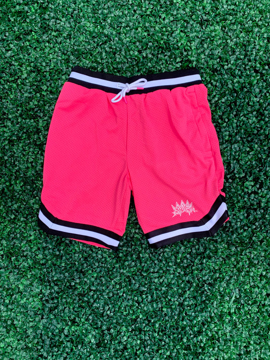 Crown Mesh Shorts (Hot Pink)